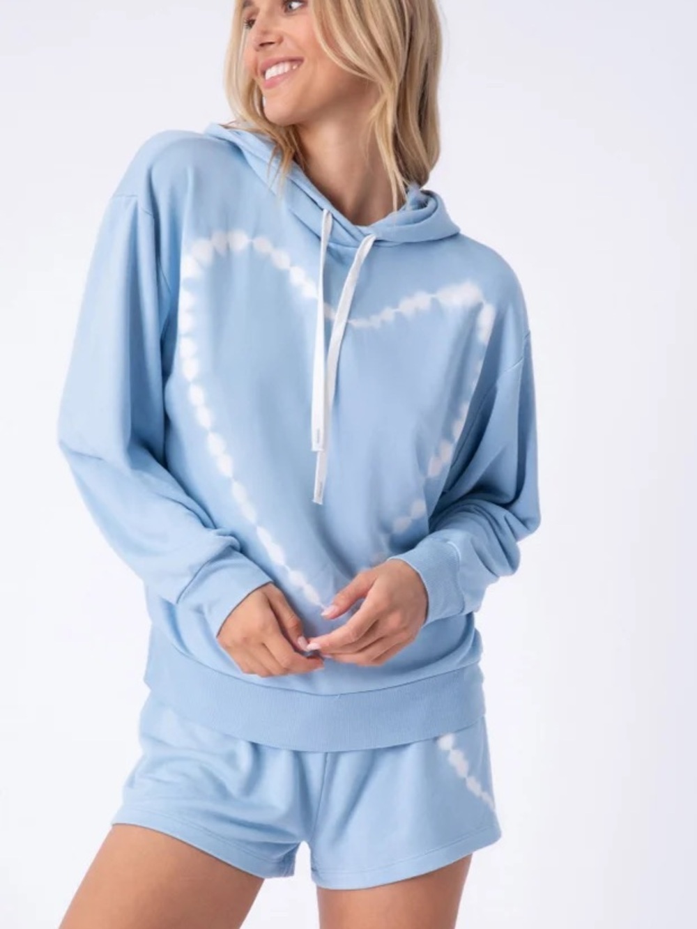P.J. Salvage Blue Ride Or Dye Heart Storm Hoodie